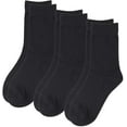 thumbnail image 4 of Women's Soft Combed Cotton Trouser Dress Socks Black Gray Navy Blue Stars Striped 3 Pack, 4 of 7