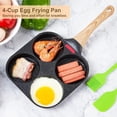 thumbnail image 2 of Sartén Antiadherente para 4 Huevos con Utensilios Incluidos Apta para Inducción y Todo Tipo de Cocinas, 2 of 5