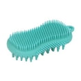 thumbnail image 3 of Dual-Sided Silicone Body Scrubber with Ergonomic Handle - Green, 3 of 22