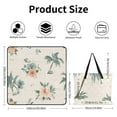 thumbnail image 2 of Tropical Floral Palm Tree Pattern Fabric Outdoor Picnic Blanket, Foldable Waterproof Beach Mat, Portable Beach Blanket for Beach Camping, Hiking, Family Concerts, 2 of 7