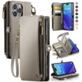 thumbnail image 1 of Funda Wallet Defense compatible con iPhone 16 Pro de 6,3 pulgadas, color gris, 1 of 9