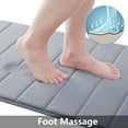 thumbnail image 3 of Buganda Memory Foam Bathroom Rugs Sets 2, 30"x20" Bath Mats and 24"x20" U-Shaped Toilet Rugs, Soft Non Slip Absorbent Bath Rugs, Grey, 3 of 8