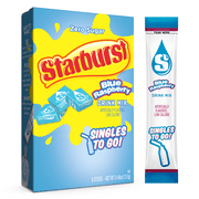 Starburst Zero Sugar Singles-to-Go Powdered Drink Mix, Blue Raspberry, 6 Count Packets