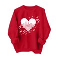 thumbnail image 6 of Valentine's Day Sweatshirt for Women Luminous Neon Heart Graphic Crewneck Long Sleeve Ribbed Cuffs Loose Fit Comfy Pullover Holiday Clothes, 6 of 7