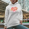thumbnail image 2 of You Are My Soulmate, Retro Valentine's Day Art Merch Gift, White Hooded Sweatshirt or Hoodie, Small, 2 of 5