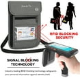 thumbnail image 4 of Travel Neck Pouch Neck Wallet with RFID Blocking Passport Holder Travel Pouch Neck Wallet (Gray), 4 of 8