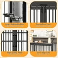 thumbnail image 4 of Dog Crate Furniture Style Cages, Wooden Dog Kennel Indoor for Large Dogs, Heavy-Duty Dog Cage with 2 Adjustable Bowl, Double Doors Dog House, End Side Table, Vintage Style, Gray, 4 of 7