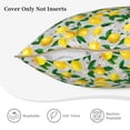 thumbnail image 5 of Fotbe Lemon1 Pattern Velvet Decorative Throw Pillow Covers with Elegant Piping, Soft Plush Cushion Cover for Sofa, Bed, Car, Office-20"x20", 5 of 8