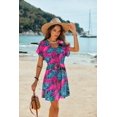 thumbnail image 2 of Ekouaer Women' Cover Ups Casual Swimsuit Coverups Flowy Tie Waist Beach Cover Up Dress, 2 of 5