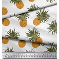 thumbnail image 2 of Soimoi White Moss Georgette Fabric Pine Fruits Print Fabric by the Yard 42 Inch Wide, 2 of 3