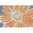thumbnail image 2 of Cusson, Marie Elaine 32x23 Black Ornate Wood Framed with Double Matting Museum Art Print Titled - Flower Pop Sketch I-Blue and Orange, 2 of 4