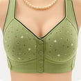 thumbnail image 2 of GEWSEY Daisy Bras for Older Women Front Closure Push up Bra No Underwire Senior Bra with Snaps 2025 Upgraded Breathable Cotton Bras Green, 44, 2 of 9