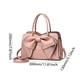 thumbnail image 5 of Bolso de hombro con diseño de lazo bolso de moda de cuero PU bolso informal para mujer color rosa, 5 of 6