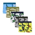 thumbnail image 2 of JCCXIN Kids Boys Underwear Cotton 5 Pack Soft Boxer Briefs Elastic Waist Cartoon Car Graphic Stretch Breathable Underpants Comfort Daily Wear,Yellow,10-12 Years, 2 of 4
