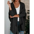 thumbnail image 2 of Womens Fuzzy Chunky Cardigan Batwing Sleeve Lightweight duster Sherpa Slouchy Open Sweater Coat, 2 of 6
