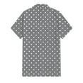 thumbnail image 5 of Lumtrix Mens Shirt Guayabera Cuban Short Sleeve Button Down Cotton Summer Beach Hippie Polka Dot Shirts Gray L, 5 of 5