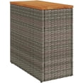 thumbnail image 1 of Table de Patio Extérieur, Table d'Appoint de Jardin Gris en Rotin Poly Petite Durabilité, 1 of 9