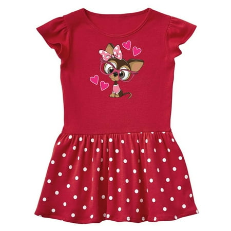 

Inktastic Valentines Gifts for Chihuahua Lover Gift Toddler Girl Dress