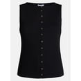 thumbnail image 6 of Time and Tru Women's Button Front Tank Top, Size XS-XXXL, 6 of 6