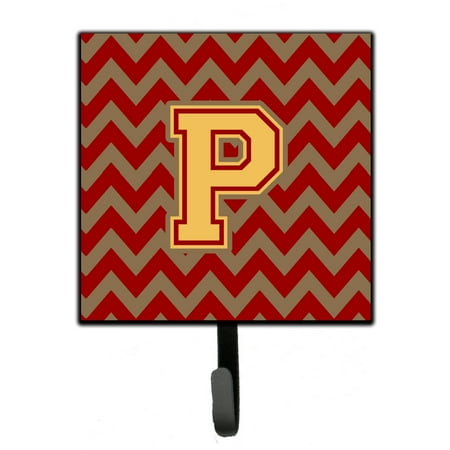 

Carolines Treasures CJ1048-PSH4 Letter P Chevron Garnet and Gold Leash or Key Holder 7Hx4.25W multicolor