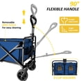 thumbnail image 5 of FREESKY Collapsible Wagon Cart with Quiet Wheels Lightweight Foldable Cart for Camping, Shopping, Ourdoor Use, Blue, 5 of 7