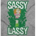 thumbnail image 2 of Retro Cartoon St Paddys Sassy Lassy Tank Top Tee Shirt Women Brisco Brands S, 2 of 5