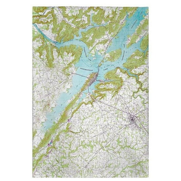 Betsy Drake GT611 Lake Guntersville, AL Nautical Map Guest Towel
