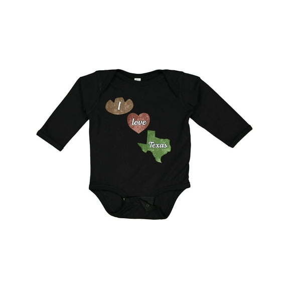 Inktastic I Love Texas Boys or Girls Long Sleeve Baby Bodysuit