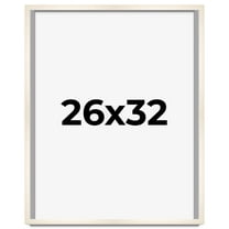 26x32 Frame White Wheat Solid Wood Picture Frame | Moulding Width 0.75 Inches | Interior Depth 0.5