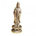 thumbnail image 2 of Estatua de Bodhisattva Guanyin de latón de 4,6 cm, decoración de escritorio, escultura mitológica china Estilo A, 2 of 9