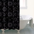 thumbnail image 4 of Black Purple Sun Moon Star Pattern Shower Curtain 36"x72" ,Bathroom Decorative Shower Curtains Set with 12 Hooks,Modern Waterproof Washable Shower Curtain, 4 of 6