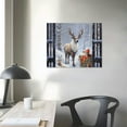 thumbnail image 3 of ONETECH Farmhouse Snowman Wall Art Winter Deer Elk Pictures Wall Decor Christmas Decor Canvas Prints Painting Framed Home Artwork for Bathroom Bedroom Kitchen Office Dining Room 20x16in, 3 of 4