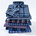 thumbnail image 4 of Zoeecloth Men's Plaid Button Down Shirts Cotton Long Sleeve Shirts Regular Fit Gingham Casual Shirts, 4 of 9