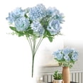 thumbnail image 2 of Clearance Artificial flowers under $1,Exquisite Peony Rose Artificial Flower Bouquet Decoration Suitable For Bridal Wedding Arrangements Valentine's Day And Home Center Decorations, 2 of 9