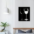 thumbnail image 4 of EastSmooth Kitchen Wall Art Wine Glass Black and White Wall Decor for Living Room Dining Room Modern Family Kitchen Bar Pictures Abstract Wine Cup Canvas Artworks Minimalist Paintings Home Decoration, 4 of 5