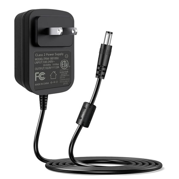 Gonine 18V 1A Guitar Pedal Cable, 18Volt 1A Power Supply AC Adapter 110-240V AC to DC Center Negative DC Plug for JOYO JP-01 JP-02 Effect Pedal Charger