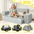 thumbnail image 3 of FKS LIFE Modular Kids Sofa,Toddler Couch Foam Armchair for Kids, Children Convertible Plush Sofa Play Set,Fold Out SofaBed, 3 of 8