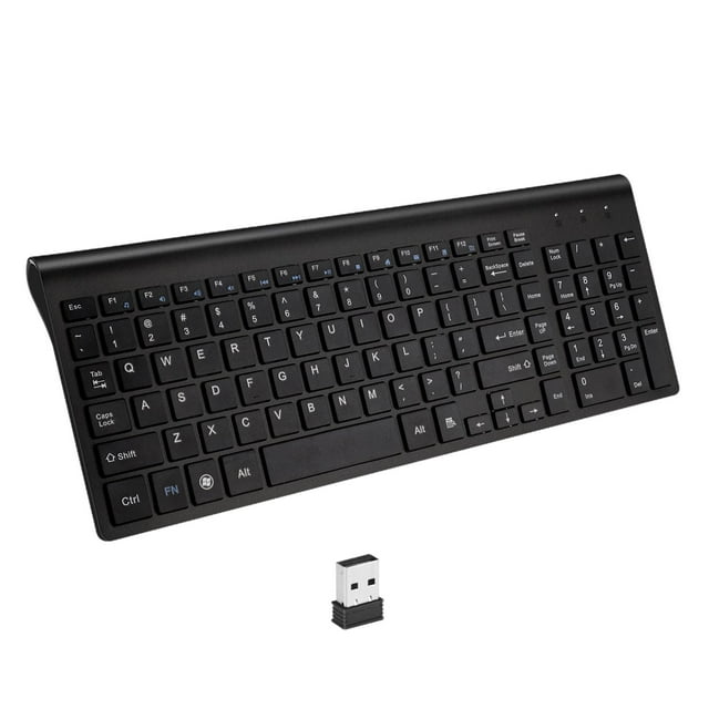 Clavier Sans Fil de Bureau.4G Silencieux pour PC Portable Pavé Numérique Noir