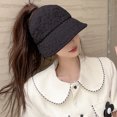 thumbnail image 5 of 54-60cm cap circumference adjustable summer empty top cap female breathable can hang mask sunshade sunscreen cap - black, 5 of 5