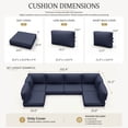 thumbnail image 2 of Kimunuk 14 Pcs Outdoor Cushion Slipcovers, Replacement Outdoor Patio Cushion Covers with 3 Size, Waterproof and Zippered, Fit for Outdoor Furniture, Patio Sofa Couch, Covers Only, Navy Blue, 2 of 7
