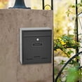 thumbnail image 4 of yuksok Wall Mount Mailbox Lockable Drop Box Rainproof Mail Box for door Gate Black, 4 of 8