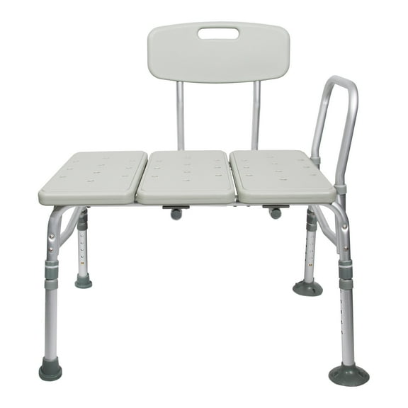 McKesson Knocked Down Bath Transfer Bench, Adjustable Height, 400-lbs Capacity, 1 Ct