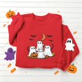 thumbnail image 3 of Meichang Womens Sweatshirt Halloween Ghost Graphic Sweatshirt Crewneck Long Sleeve Fall Pullover Party Tops Matching Family Halloween Sweatshirts, 3 of 5