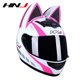 thumbnail image 3 of Envía 2 regalos Casco de motocross de cara completa aprobado por DOT Casco de motocicleta con orejas de gato para adultos Hombre Mujer, 3 of 5