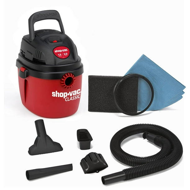 ShopVac 1.5 Gallon 2.0 Peak Wet Dry Vacuum, Portable Compact Shop