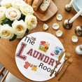 thumbnail image 2 of Laundry Room Round Placemats for Dinning Tables, Heat-proof Braided Table Mats 13 Inch, Cartoon Washing Machine Clothes Washable Place Mat for Kitchen Restaurant Party Decor Supplies Table Setting, 2 of 9
