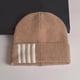 thumbnail image 5 of Gorro de punto para hombres, mujeres y niños, gorros de invierno, gorros clásicos cálidos para uso diario, gorro de lana a rayas simple, 5 of 6