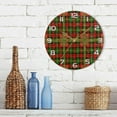 thumbnail image 7 of GZHJMY Christmas Plaid Wall Clock, Silent Non Ticking Battery Operated Creative Decorative Round Clock for Kitchen, Living Room, Bathroom, Home School Office Decor, 10 Inch, 7 of 7