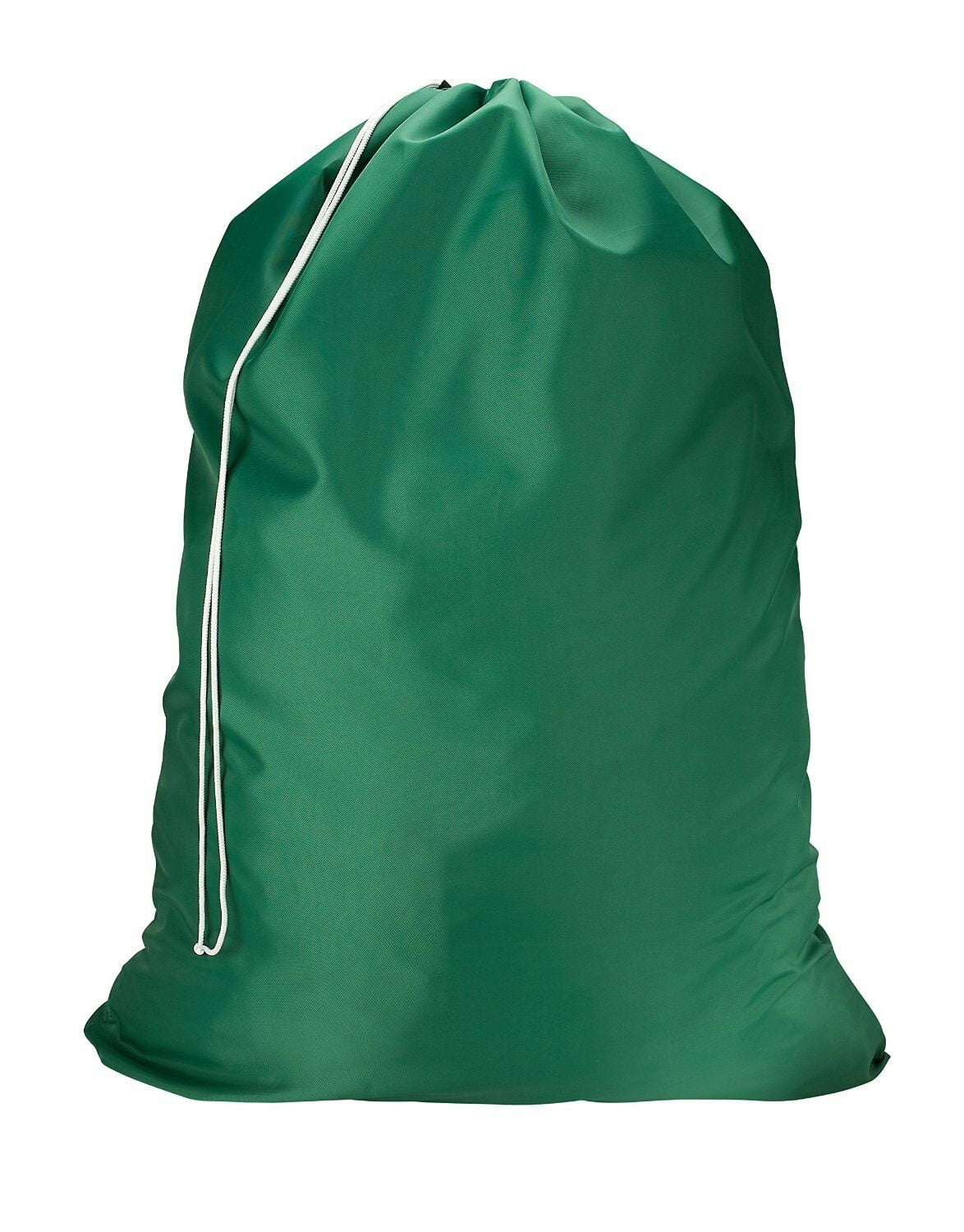 SET 2 Heavy Duty Extra Large Nylon Laundry Bag Locking Drawstring 30x40 Green. 