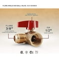 thumbnail image 5 of Midline Valve LxFA1238GAS Angle Gas Ball Valve, with 3/8 in. x 1/2 in. Flare x FIP Connections, Brass, 5 of 5